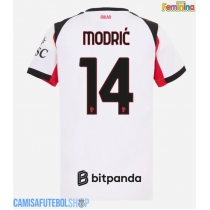 Camisa de time de futebol AC Milan Luka Modric #14 Replicas 2º Equipamento Feminina 2025-26 Manga Curta
